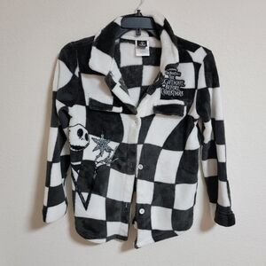 Disney The Nightmare Before Christmas Black and White Checkered Jacket
